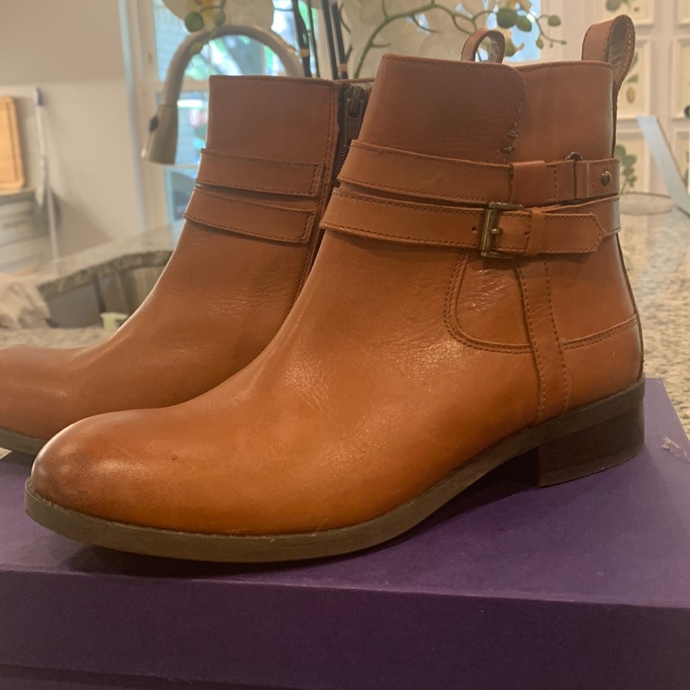 Clarks Tan Booties